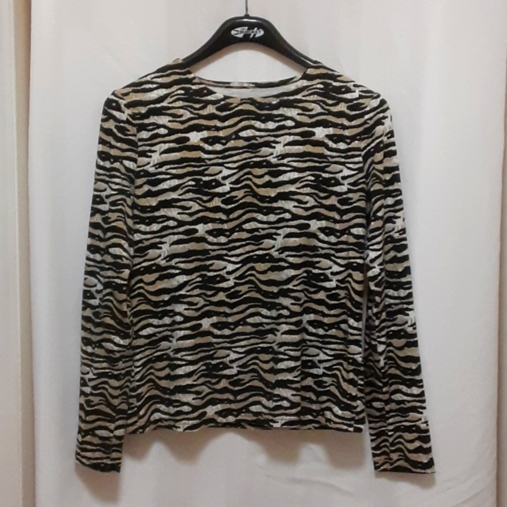 Kim Rogers long sleeve animal print blouse